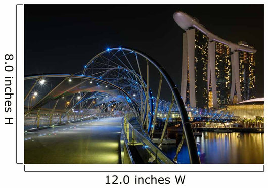 Helix Bridge with Marina Wall Decal