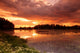 Lake Sunset with Reflection Wall Decal
