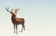 Polygonal Stag Illustration Wall Decal