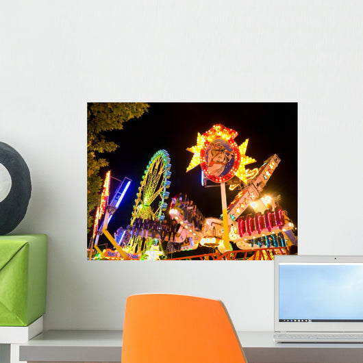 Amusement Park Night Wall Decal