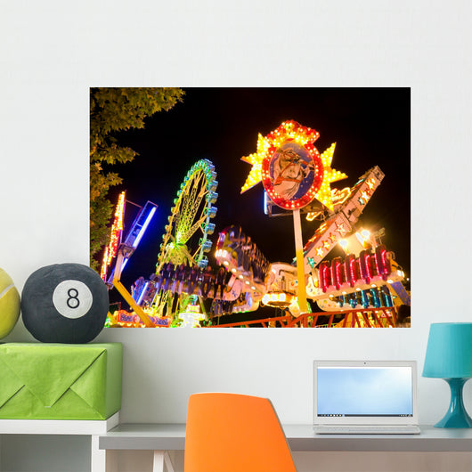 Amusement Park Night Wall Decal