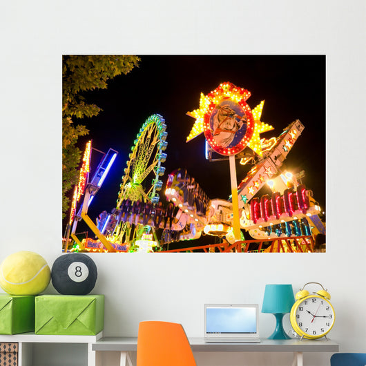 Amusement Park Night Wall Decal