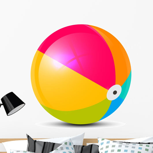Colorful Vector Beach Ball Wall Decal