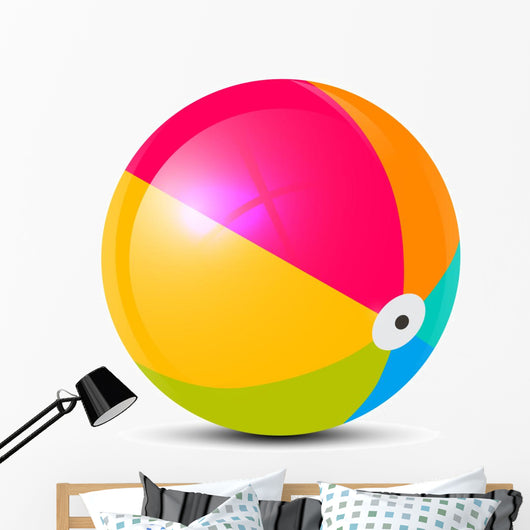 Colorful Vector Beach Ball Wall Decal