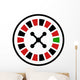 Casino Roulette Wheel Flat Wall Decal