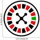 Casino Roulette Wheel Flat Wall Decal