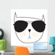 Cute Hand Drawn Cat Vector Wall Decal