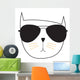 Cute Hand Drawn Cat Vector Wall Decal