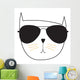 Cute Hand Drawn Cat Vector Wall Decal