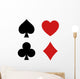 Playing Card Spade Heart Wall Stickers Wall Decal