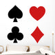 Playing Card Spade Heart Wall Stickers Wall Decal