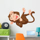 Cartoon Funny Monkey Laughing Wall Decal
