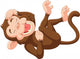 Cartoon Funny Monkey Laughing Wall Decal