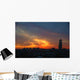 Sunset over Big City Wall Decal