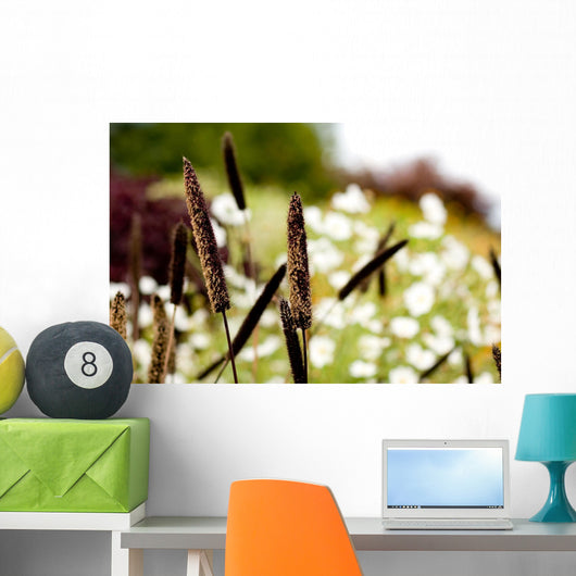 Cattails with Wild Flowers Wall Decal