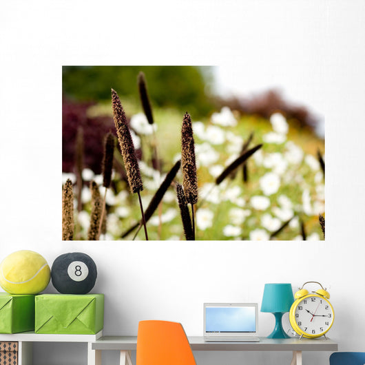 Cattails with Wild Flowers Wall Decal