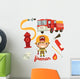 Cute Fireman Kid Firefighter Wall Decal