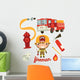 Cute Fireman Kid Firefighter Wall Decal