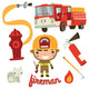 Cute Fireman Kid Firefighter Wall Decal