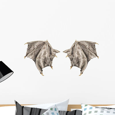 Dragon Wings Wall Decal shown on a wall