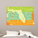 Florida Doodles with Calligraphy Wall Decal