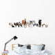 Farm Animals Line-up Wall Decal Sticker Set