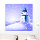 Snowman Snow Wall Decal
