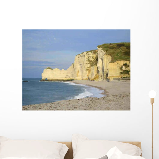 Deserted Beach Etretat Wall Decal