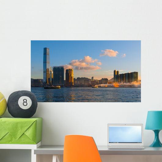 Hongkong Cityscape Hongkong Business Wall Decal