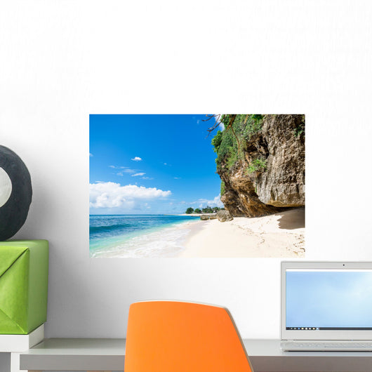 Tropical Beach with White Wall Decal