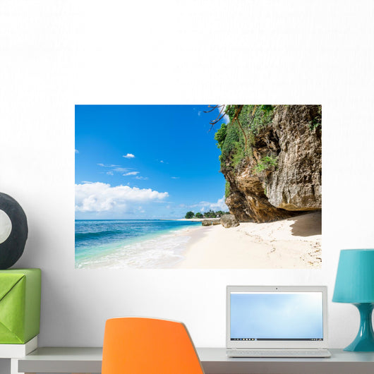 Tropical Beach with White Wall Decal
