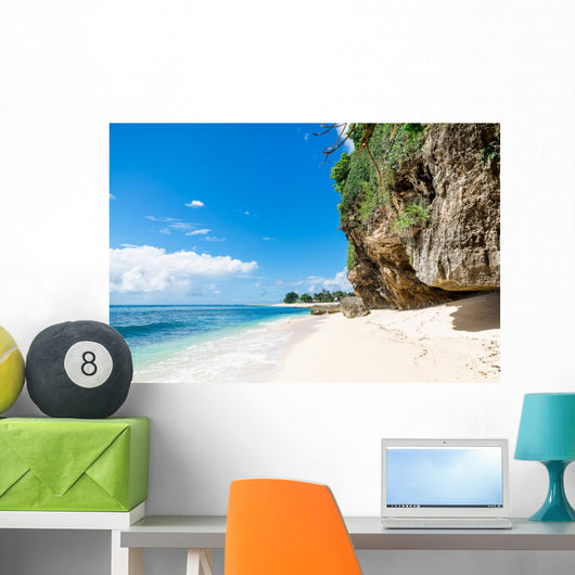 Tropical Beach with White Wall Decal