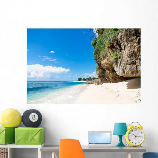 Tropical Beach with White Wall Decal