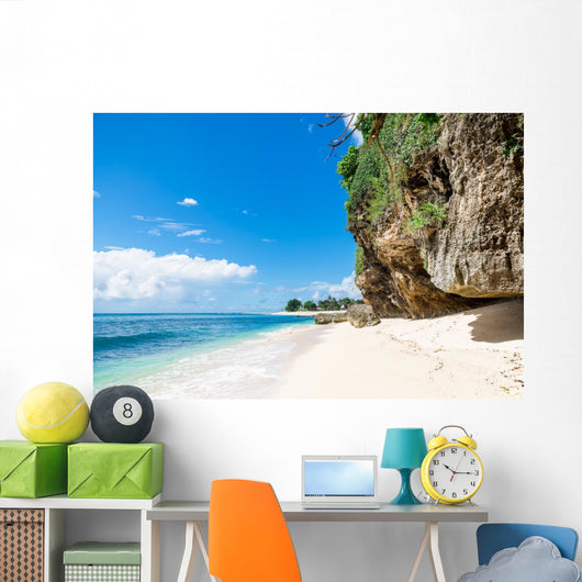Tropical Beach with White Wall Decal