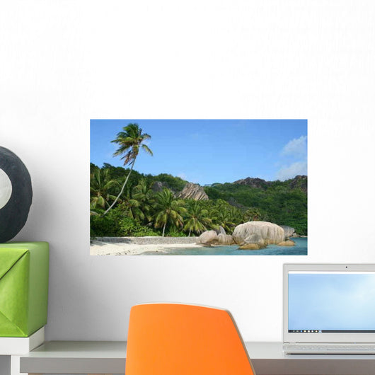Anse Source D'argent à La Digue Aux Seychelles Wall Mural