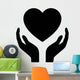 Healthcare Hands Holding Heart Wall Decal