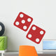 Red Gambling Dice Flat Wall Decal