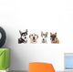 Cute Dogs White Wall Decal