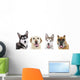 Cute Dogs White Wall Decal