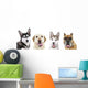 Cute Dogs White Wall Decal