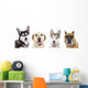 Cute Dogs White Wall Decal