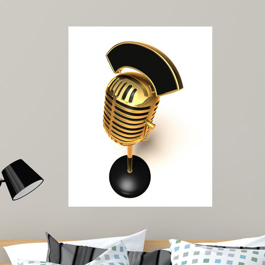 Retro Microphone Wall Decal