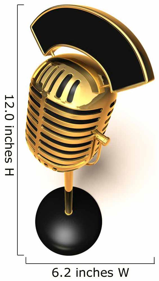 Retro Microphone Wall Decal