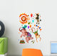 Watercolor Circus Wall Decal Sticker Set