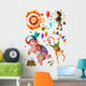 Watercolor Circus Wall Decal Sticker Set