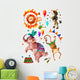 Watercolor Circus Wall Decal Sticker Set