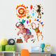 Watercolor Circus Wall Decal Sticker Set