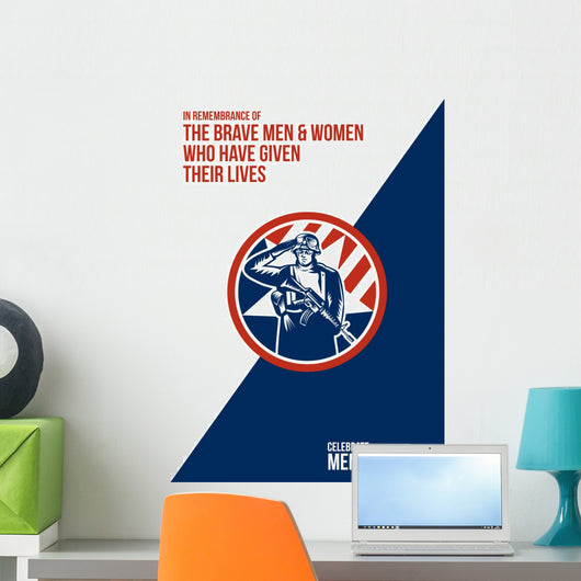 Memorial Day Greeting Card Wall Decal