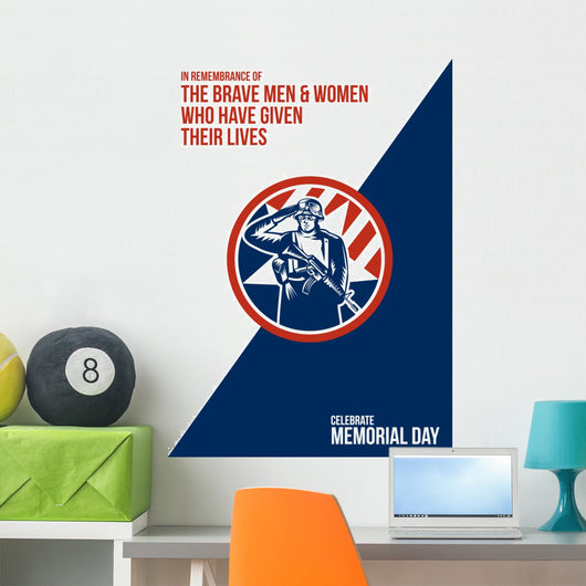 Memorial Day Greeting Card Wall Decal