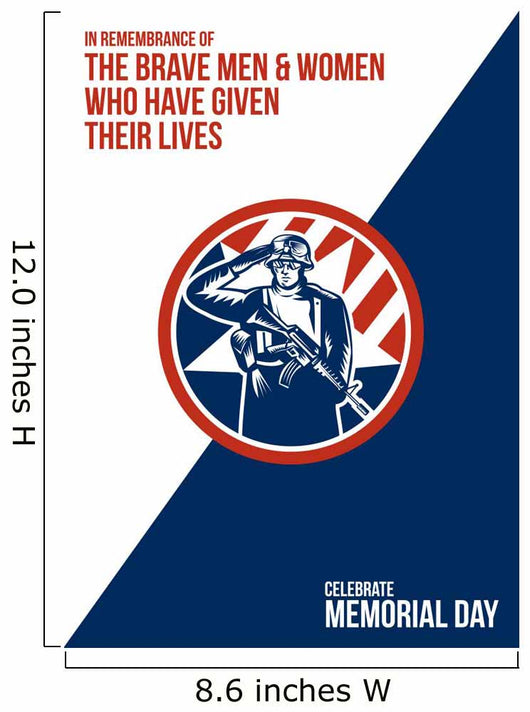 Memorial Day Greeting Card Wall Decal